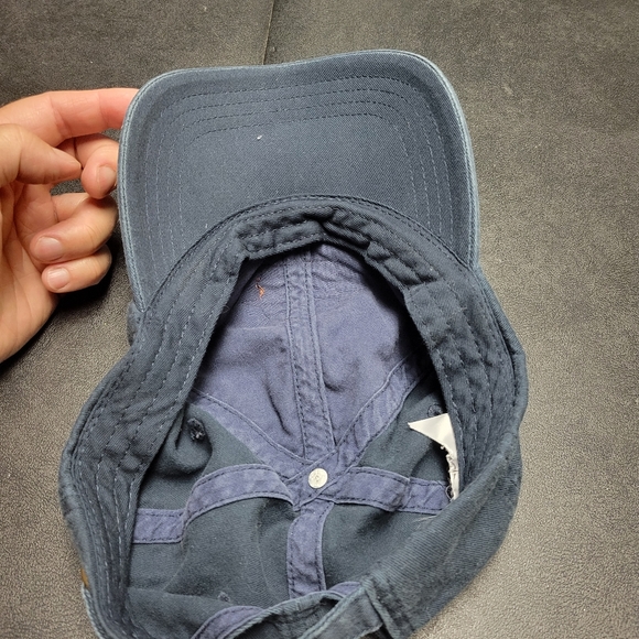 Disneyland Resort Hat Baseball Cap Adjustable Strap Blue 6 Panel Leather Patch - Picture 3 of 4